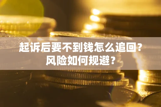 济南起诉后要不到钱怎么追回？风险如何规避？