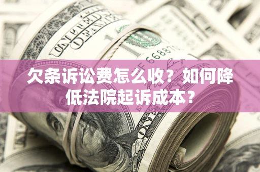 济南欠条诉讼费怎么收？如何降低法院起诉成本？